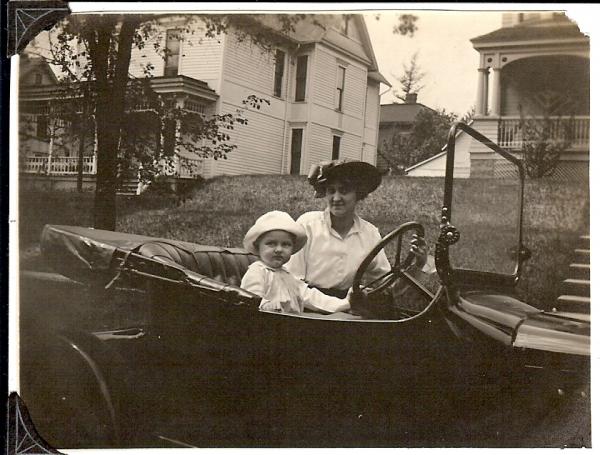 taken in 1918, my father with his mother