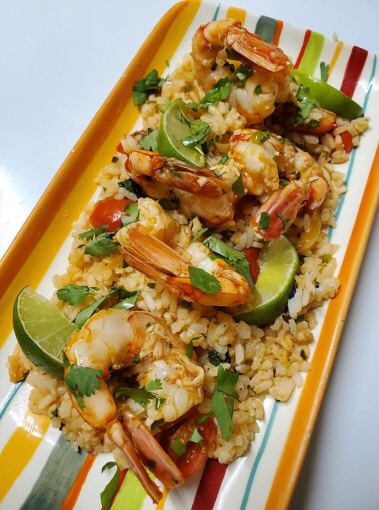 Tequila lime shrimp & rice