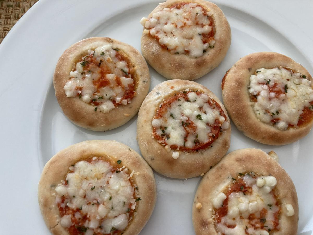 Trader Joe's Mini Cheese Pizzas make a great snack!