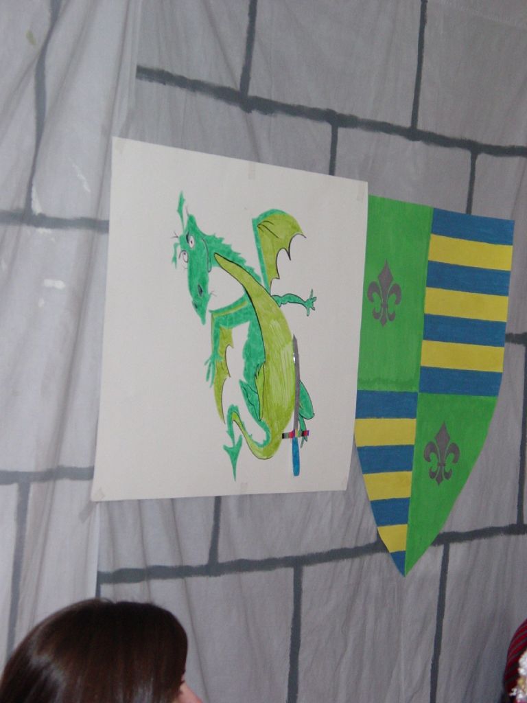 We played "Slay the Dragon" and this was our fierce dragon...