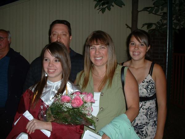 whole family at daughter Beth graduation
