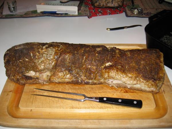 Whole pork roast from Christmas eve 08