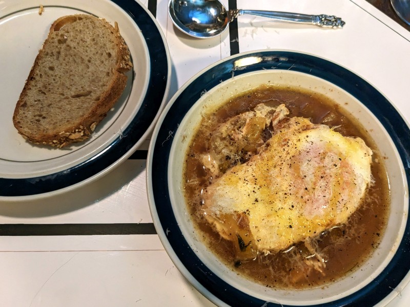 Carabaccia, Tuscan Onion Soup with a duck egg and toast sm.jpg