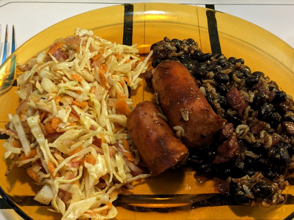Chief's stove top beans, with rice, and Linda's coleslaw 2.jpg