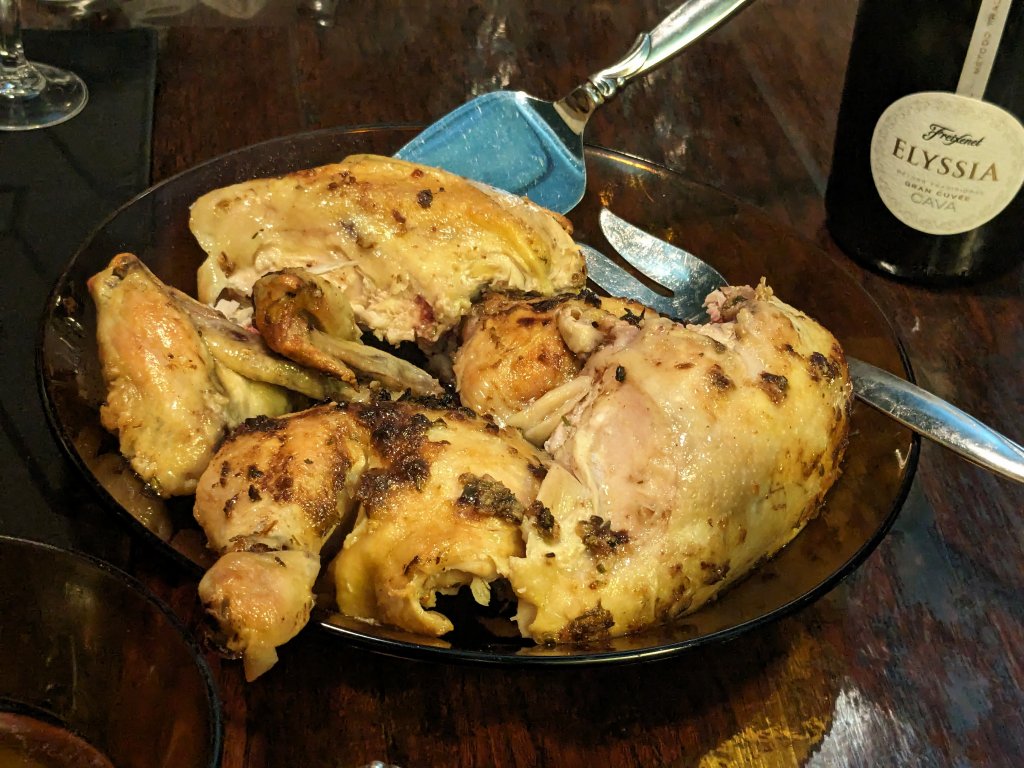 Spatchcocked chicken and Spanish Cava, Freixenet Elyssia Gran Cuvée Brut.jpg