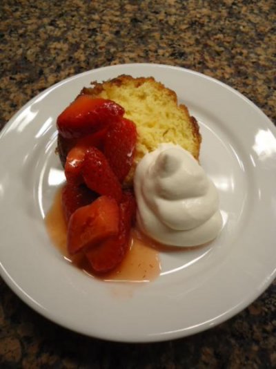 Orange Grand Marnier Cake with Strawberries and freshly whipped cream.jpg