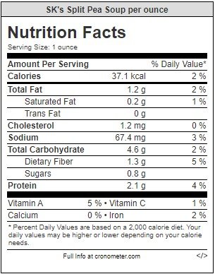 Split pea soup Nutrition Label.jpg