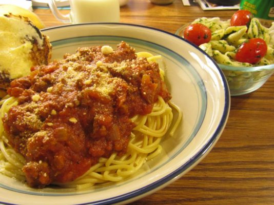 Spaghetti & Meat sauce, Pasta Salad Florentine.jpg