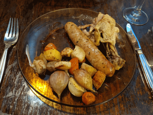 Chicken, Italian sausage, and root vegi tray bake, plate.gif