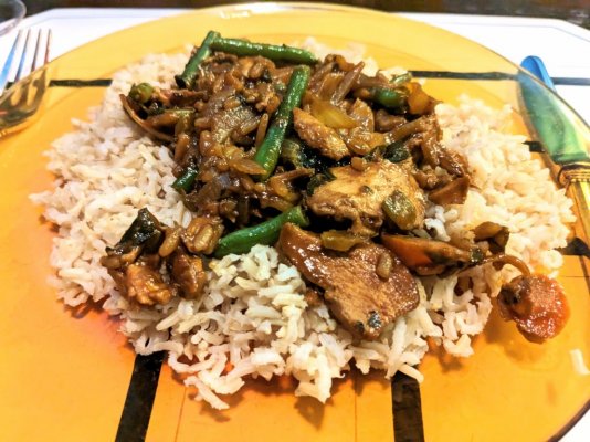 Pork and vegis on brown basmati rice.jpg