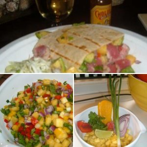 Fish Tacos, Pineapple Salsa, Lemon Slaw