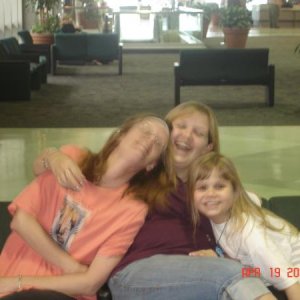 This is my mom, me and my sister at the airport the day they left to go back home.