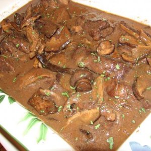 Red Wine Braised Shortribs with Mushrooms