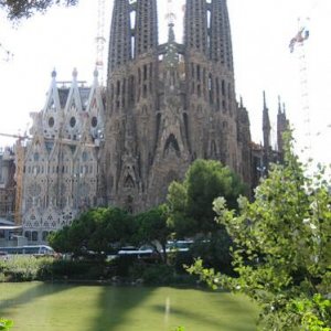 Sagrada Familia in Barcelona, Spain.