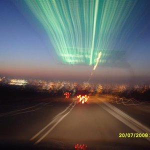 UFO? trying to take a photo of car in front but I think this is quite cool