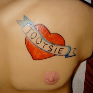 My hand painted tattoo.. tootsie is her nickname