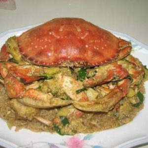 Ginger and Scallion Dungeness Crab over Fried Rice