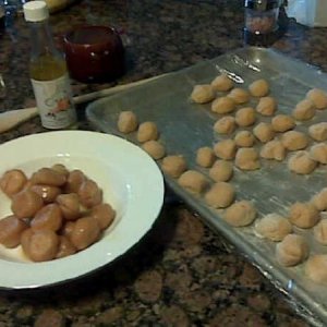 Sweet Potato Gnocchi - I had been making conventional Italian potato gnocchi and got curious about a sweet potato version.  It was a winner!