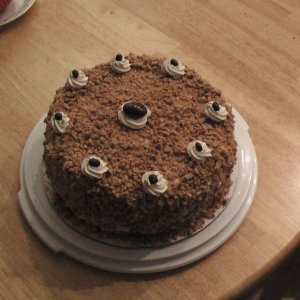 Chocolate Espress Coffee Cake that I made for my friend's 24th birthday.