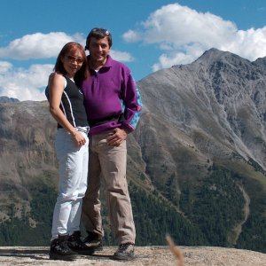 Here is the pic of me and my sweetheart/italian cooking trainer Cristiano, on the summer holiday!!  Italian alps was sooo lovely, it was a "Heidi" exp