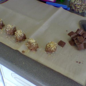 chocolate cake truffles  taking time to set