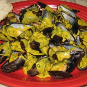 Snip's curry mussels