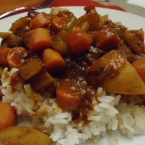 Hawaiian-Style Beef Stew and Rice