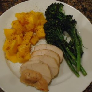 Roasted Turkey Breast, Broccolini and Butternut Squash