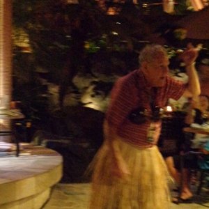 This is Bob, it'd Bob's 95th birthday, he graced us all with a hula... HA!!