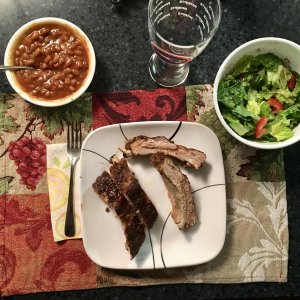 Oven Baked Baby Back Ribs and BBQ Baked Beans