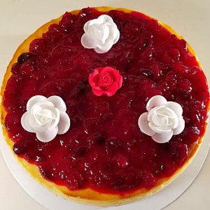 Gluten free cranberry cheesecake