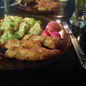 ABTs and salad, from 2016-08-28, taken without flash.