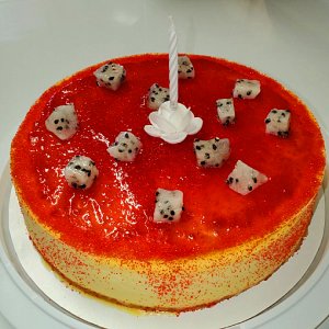 Raspberry dragon fruit cheesecake