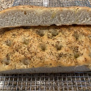 My very first attempt at making Focaccia