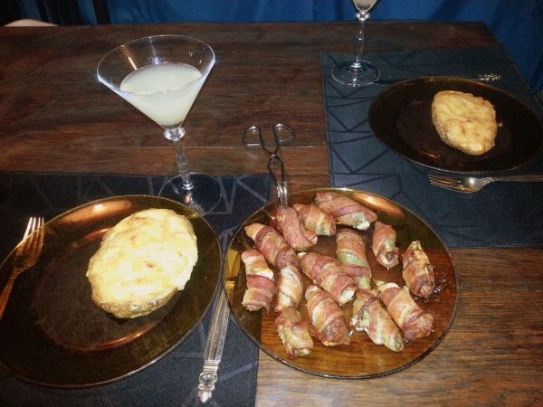 20140404 ABTs, twice baked potato, and Margaritas