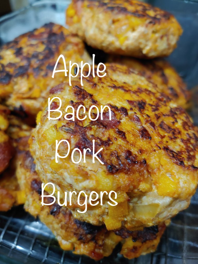 Apple and Bacon Pork Burgers