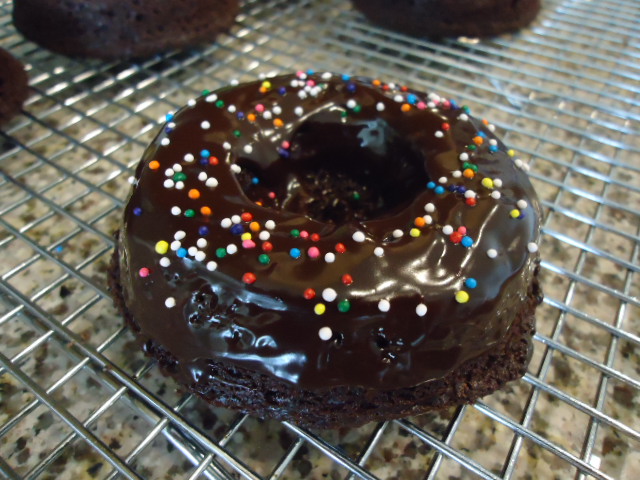 Baked Chocolate Chocolate Donuts