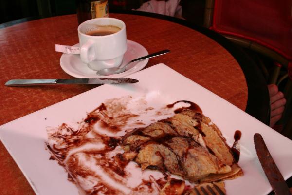 banana and chocolate crepe from Paris
