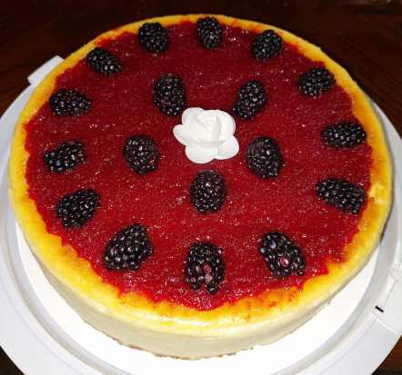 Cherry, Blackberry Cheesecake