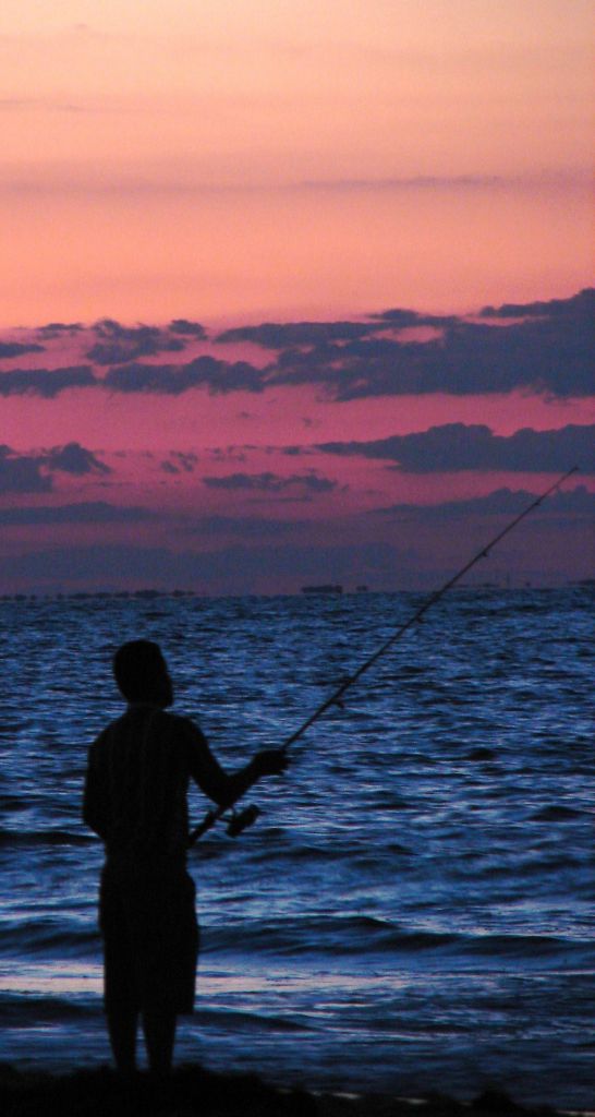 Chesapeake Bay night fishing shot