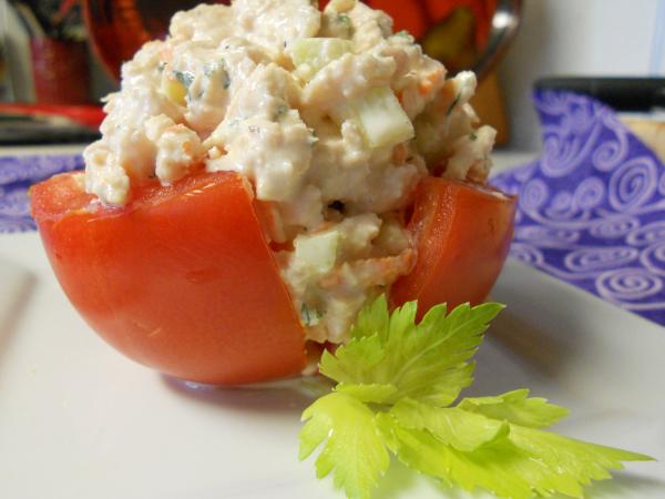 Chicken Salad Stuffed Tomato