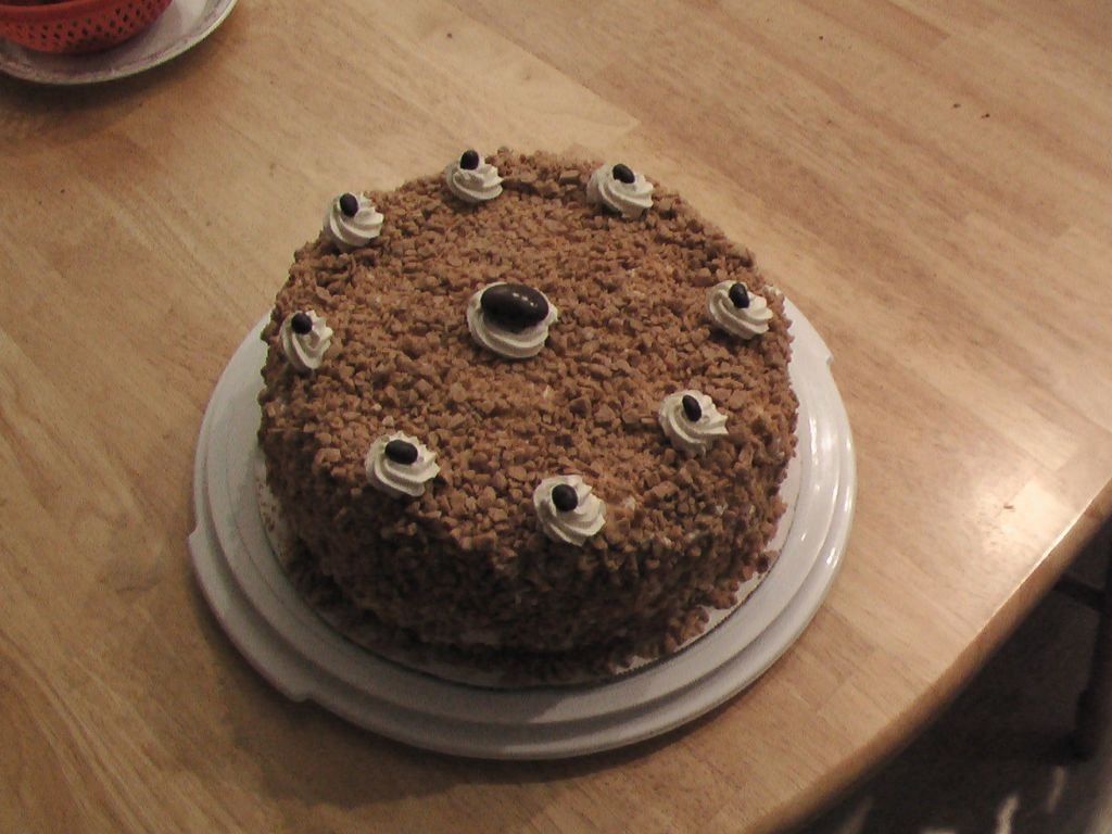 Chocolate Espress Coffee Cake that I made for my friend's 24th birthday.