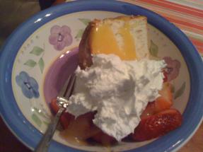 Gluten Free Angel Food Cake, with Strawberries, Whipped Cream and Lemon Curd