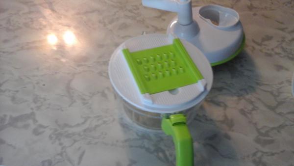 Grater attached to bowl