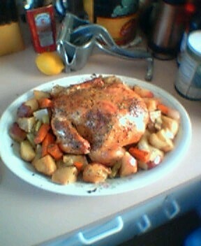 Roast chicken to go with great fresh bread.