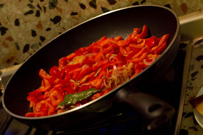 tagliatelle with red peppers 2