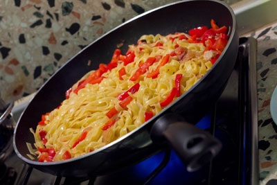 tagliatelle with red peppers 3
