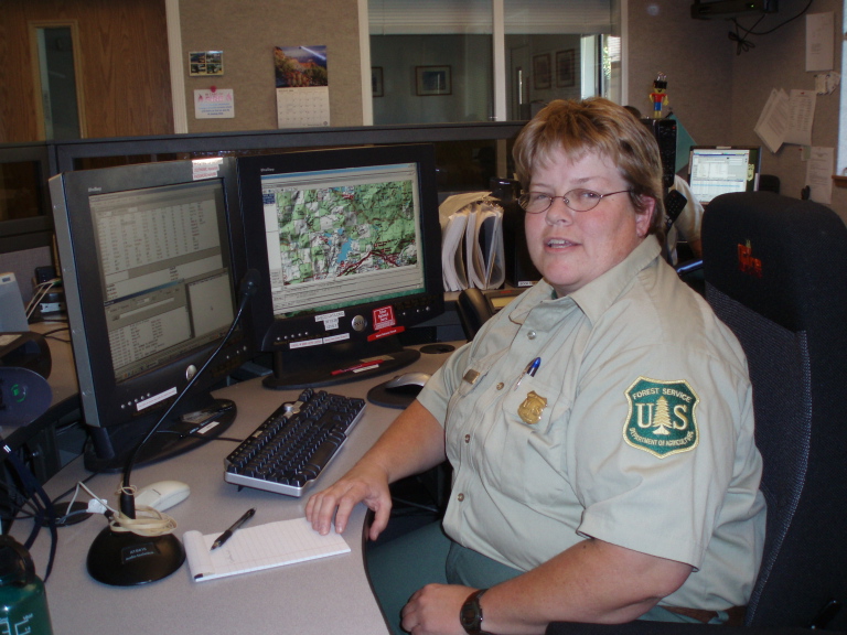 This is me actually dispatching.  The Grass Valley Interagency Emergency Command Center is staffed by the U.S. Forest Service and the California Dept.