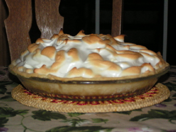 This is the first successful Coconut Creme Pie I have made.  The meringue on top is HUGE!  It probably should have been a little shorter, but hey, it 