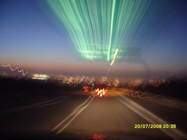 UFO? trying to take a photo of car in front but I think this is quite cool